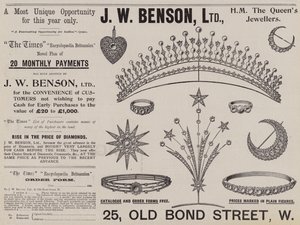 Hirdetés, J W Benson alkotó: English School